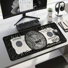 Funny Dollar Extended Anti-Slip Gaming Pad, Keyboard And Mouse Mat, Desk Pad Suitable For Work, Gaming, Office And Home Use - Gold Coin With Hat - View 1
