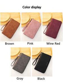 FOREVER MIYIN Women's RFID Blocking Zip Around Long Wallet, Vintage Purse With Wrist Strap And Pen Slot, ID Window, Coin Pocket, Multi Card Slots For Daily Use - Multicolor - View 7
