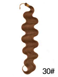 24 Inch Body Wave Braiding Hair Brown Black Curly Crochet Hair Bundles Great For Braids Bora Bora Braids Soft Thick Synthetic Body Wave Hair Extension For Women Boho Box Braids For Goddess Daily Use - Multicolor - View 16