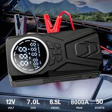 6-In-1 Jump Starter With Air Compressor 5000A 150PSI Car Battery Jump Starter,12V Jump Box Car Battery Jumper Starter Portable Jumper Cables, Emergency Tool Kit - A - View 3