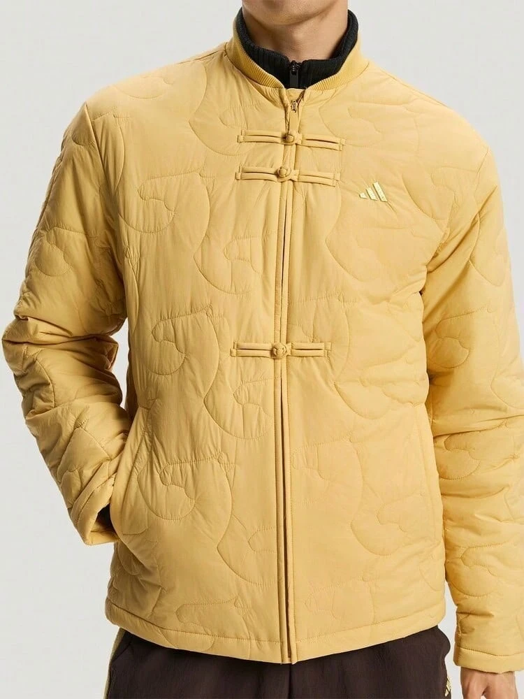 Adidas Unisex NYR Quilted Jacket Thin Padded Coat KQ5097 - Yellow - View 1