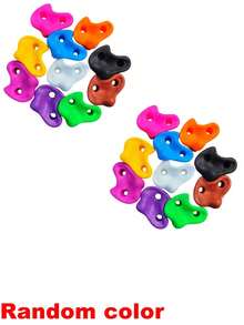 5pcs/10pcs/15pcs Climbing Holds [Random Color] Fitness Wall Holds, Indoor/Outdoor Playground, Climbing - Includes Mounting Screws Climbing Holds, Colorful Textured Wall Rocks | Textured Climbing Rocks With Bolts And Washers, Suitable For Wooden Playground Sets, Indoor Walls, Backyard Walls And Route Setting, Unisex - Multicolor - View 8