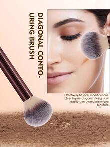 11Pcs Makeup Tool Set, Includes 9Pcs Premium Synthetic Makeup Brushes For Powder, Blush, Contour, Eyeshadow, Detail Makeup & 2Pcs Soft Makeup Sponges, Versatile Cosmetic Applicator Kit For Liquid, Powder & Cream Makeup, Daily Face Makeup Accessories - Multicolor - View 5