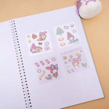 Cute Sanrio Cartoon Boxed Sticker Set, Waterproof Self-Adhesive Stickers, Fresh And Adorable Patterns, DIY Decoration For Planner, Water Bottle, Notebook, Luggage, Girly Handmade Material, Student Daily Decoration, Holiday Gift - Multicolor - View 5