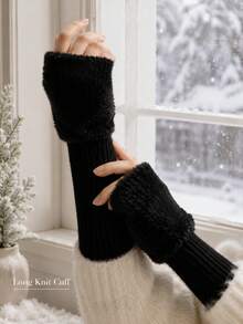 Solid-Color Fingerless Gloves-Stylish, Versatile, Stretchy, And Plush-Suitable For Sports, Cycling, Crafting, Students, Outdoor Activities, Party Outfits, And Daily Protection. - Multicolor - View 10