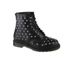 Dr. Martens دكتور مارتنز 1460 ستد - بوتات بوفير سوداء للجنسين DM27040001 - الأسود - مشاهدة 1