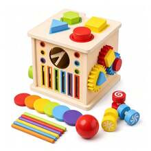 Montessori Wooden Coin Box, Color Sorting Matching Toy, Throwing Box, Permanent Storage Box, Educational Learning Toy Gift - Standard-1 - View 13