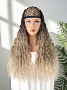 16pcs Ombre Clip-In Hair Extensions, 22 Inches Long, Curly Synthetic Full Head Hair Pieces, 7pcs Set For Women - Ombre - View 7