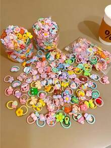 10pcs/20pcs/50pcs/100pcs Random Pet Hair Accessories Hair Ties, Cute And Non-Damaging, Suitable For Cat And Dog Decoration - Multicolor - View 11