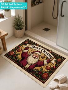 1pc 3D Printed Door Mat Kitchen Rug Christmas Front Door Welcome Mat Runner Area Rug TPR Backing Non-Slip Floor Mat Suitable For Bathroom Indoor Hallway Bedroom Living Room Side Floor Mat Machine Washable Easy To Clean Entryway Mat Home Decor - Multicolor - View 6