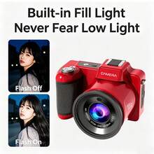 Entry-Level Digital Vlog Camera, 5K Ultra HD, 64MP With AF Auto Focus, 16x Digital Zoom, Anti-Shake Function And Beauty Mode, 2.8-Inch Display Screen, Suitable For External Fill Light, 8 Adjustable Scene Modes For Photo And Video Recording - View 10