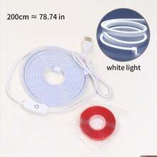 1pc USB LED Neon Light Strip With Touch Power Switch, Flexible And Cuttable Rope Light For Bedroom Wall Indoor DIY Atmosphere Decoration - Multicolor - View 16
