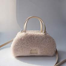 BAILEE A Stylish, Avant-Garde Faux Fur Handbag With A Plush Texture Paired With Leather Design, Perfect For Outfits And As A Gift. - Multicolor - View 12