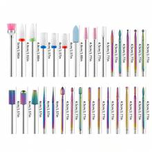 30pcs Nail Drill Bit Set, Nail Grinding Bits, Cuticle Gel Removal Drill Bits, Professional Nail Rotary Tool, Suitable For 3/32" Shank Diameter Nail Drill - Multicolor - View 11