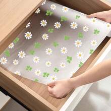 4/8pcs Small Size Printed Clover Pattern Mini Fridge Mats, 30cm*45cm/11.81in*17.72in, Washable Waterproof Oil-Resistant, Suitable For Mini Fridge Shelves, Mini Freezer Glass Shelves, Small Cabinet Drawers, Etc. - Shamrock - View 5