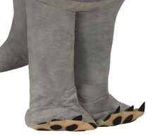 KIWI Baby Wolf Costume, Complete Soft And Fun Outfit With Gray Jumpsuit, Hood With Face And Teeth, Tail And Paws, Ideal For Halloween And Carnival - Multicolor - View 6