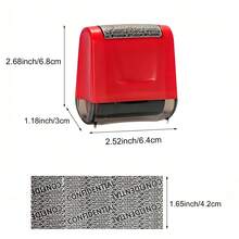1pc 1.65 Inch Wide Privacy Roller Stamp, Identity Information Leakage Protection, Address Concealment Stamp For Express Parcels, Letters And Documents - Pink Shell - View 3