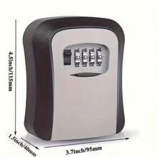 1-Piece Key Lock , Wall-Mounted Key Box, Outdoor Key Storage Cabinet, Combination Lock Box With Aluminum Alloy Cylinder, High-Strength Anti-Shock/Explosion/Lock-Proof Housing, Reprogrammable Code - A - View 8