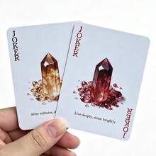 1 Set Of Board Game Playing Cards, Travel Portable Poker Card Set, 54 Crystal Pattern Collectible Cards, Fun Indoor Game Cards, Crystal Cards For Party And Gift - Multicolor - View 5