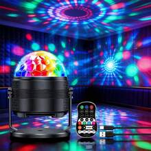 Lampu Pesta Disko RGB, Lampu Panggung Proyeksi Bertenaga USB dengan Kontrol Jarak Jauh, 15 Efek Pencahayaan, Fungsi Timer dan Kecepatan Rotasi yang Dapat Diatur, Cocok untuk Pesta di Rumah, Ulang Tahun, Natal, Dekorasi Halloween, Lampu Dansa DJ - lampu bola ajaib - View 3