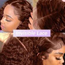 Brazilian Virgin Hair 5*5 Lace Front Wig 4*4 Pre-Cut Hairline Wig Pre-Cut And Bleached Knots Breathable Cap Beginner Friendly Curly Hair Wig Pre-Plucked 13*4 13*6 Lace Front Wig Human Hair Blend Length 8-34 Inches Suitable For Women Brown #4, Halloween - Brown - View 26