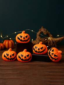 LED Smiling Pumpkin Light, Creative Novelty Decorative Night Light, Suitable For Festivals, Parties, Rooms, Living Rooms, Birthday Backdrop Lighting Decor Ornament, Smiling Pumpkin Atmosphere Night Light - Jack-o'-lantern - View 4
