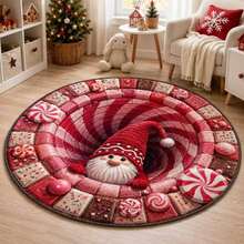 1pc Christmas Candy Gnome Doormat, Decorative Rug, Floor Mat, Carpet, Living Room Rug, Bedroom Rug, Christmas Rug - Multicolor 4 - View 2