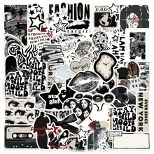 Y2K Downtown Style Graffiti Stickers, Tablet And Laptop Stickers, Mobile Phone Decorations, Fun Decoration Sticker Set, Disposable Color DIY Stickers - Multicolor - View 1