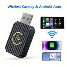 Adaptor CarPlay Nirkabel | Dilengkapi dengan USB-C, Kompatibel dengan Apple dan Android, Konverter CarPlay Nirkabel Mini Plug and Play, Latensi Rendah, Pengaturan Mudah, Output Audio yang Ditingkatkan, Tidak Membutuhkan Baterai, Versi Terbaru 2025, Koneksi Cepat dan Stabil - Q1M - View 1