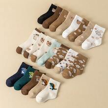 5/10/15 Pairs Baby Socks, Cute Cartoon Pattern, Ankle Socks, All Season, Unisex Kids Socks, Comfortable And Breathable - Multicolor - View 15