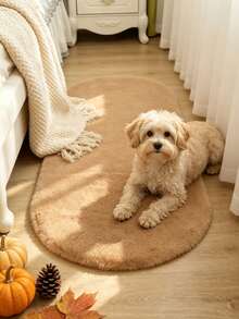 1pc Autumn/Winter Faux Rabbit Fur Design Decorative Rug - Luxury Decor, Plush Texture Rug, Decorative Carpet, Bedroom Decor, Small Rug, Carpet, Home Decor, Living Room Rug, Living Room Small Rug, Bedroom Carpet, Living Room Home Decor, Outdoor Rug, Washable Carpet - A - View 3
