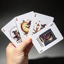 1 Set Of Tabletop Poker Cards, Travel Portable Poker Card Set, 54 Crystal Pattern Collectible Cards, Fun Indoor Game Cards, Crystal Cards For Party And Gift - Multicolor - View 4
