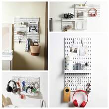 No-Drill Wall Shelf (Single Pack) - Easy Installation, Strong Adhesive & Drill-In Dual Mounting, Durable Plastic/Metal Material, Space-Saving Shelf, Suitable For Kitchen, Study - Home Storage Solution - Multicolor - View 6