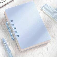1pc A7 Spiral Bound Notebook (Random Color) - Fresh Candy Color, 86 Pages Thick Paper, Portable Pocket Size, With Elastic Band, Minimalist Design; Suitable For Office, School, Travel And Holiday Gifts (Halloween, Thanksgiving, Christmas). - Rectangle - View 4