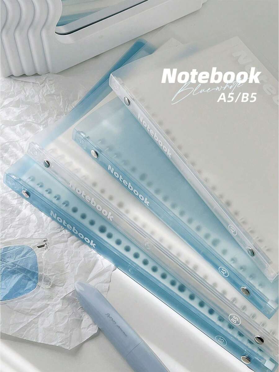 B5 Lightweight & Flexible Series Transparent Notebook, Suitable For Daily Study, School And Office Use, Essential Stationery Supplies For Back To School - A - View 1