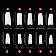 HOTWAY 96/100 Medium Length Trapezoidal Transparent White French Semi Adhesive Fake Nail, 10/12 Acrylic Nail Tip, Wearable Nail Artificial Nail - View 13