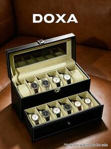 DOXA Premium Stitched Texture Watch Collection Box, Gift Packaging Box, Suitable For Watch Enthusiasts - one-size - View 12