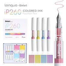 Languo 4-Color Pen Set - Replaceable Ink Cartridges, Precision Fine Nib, Wear-Resistant Alloy Nib, Large Capacity Ink Cartridge Easy To Replace, Smooth And Stable Writing, Suitable For Drawing, Writing, Journaling, Practice, Efficient Marking And More - Multicolor - View 21