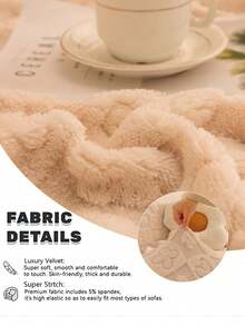 1pc Minimalist Soft Full Coverage Sofa Cover, Anti-Slip Pet Friendly, Cat Scratch Resistant, Odorless, Durable Wear-Resistant, Easy Installation, Machine Washable Hand Washable Reusable - Beige - View 9