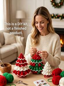 One Christmas Crochet Set, Suitable For Beginners And Adults, With Step-By-Step Text Tutorials. A Cute And Fun Home Decor Ornament, Perfect For Birthdays, Valentine's Day, Halloween, Or Christmas. - Various - View 5
