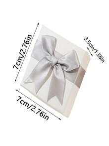 Set Of 8, White Bow Decor Gift Boxes With Paper Tote Bags, For Holiday Gathering, Birthday Party Celebration, Portable Reusable, Gift Packaging Kit, For Jewelry Packing, Present Wrapping, Daily & Business Gifting - Grayish White - View 6