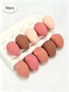 10/20/30/50/100Pcs Mini Makeup Sponge Blender Set, Multi‑Color Beauty Sponges, Wet & Dry Dual‑Use Soft Cosmetic Blending Sponge For Foundation Concealer, Portable Travel Makeup Tool, Great Gift For Her - Multicolor - View 15
