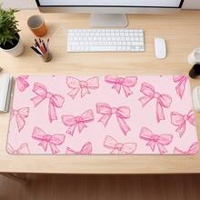 Extra Large Gaming Mouse Pad - Extendable Thickened Desk Mat, Non-Slip Rubber Base, Precision Stitched Edges, Durable, Suitable For Daily Office Use - Bow Pattern - 40 X 90 - View 4