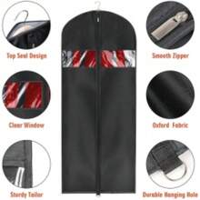 5 PCS Large Hanging Suit Bags Dress Coat Jacket Clothes Cover Dust Protector - UK-c390802 - View 7