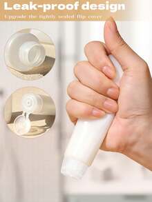 30ml & 50ml Portable Travel Squeeze Bottle Set, Leak‑Proof Flip‑Cap Refillable Empty Cosmetic Tubes For Shampoo Lotion Toiletry Travel Use - Multicolor - View 5