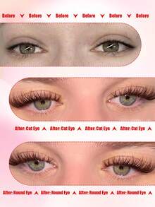 Brown Natural Cluster Eyelashes (560/384/240/200 Clusters) - Create Soft & Delicate Makeup Look; Lightweight & Lively, C-Curl Single Cluster Eyelash Extensions, DIY Support, Waterproof & Long-Lasting, DIY Eyelash Extension Kit, 8-16mm C-Curl, Suitable For Beginners Single Cluster Eyelashes, Long-Lasting Makeup Effect - C - View 6