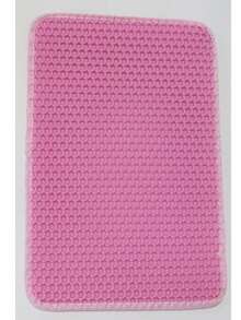 Double Layer Cat Litter Mat, Exquisite Honeycomb Design Cat Litter Collection Mat, Washable Anti-Scatter Waterproof Pet Mat, Suitable For Cat Litter Box, Multiple Colors - Pink - View 7