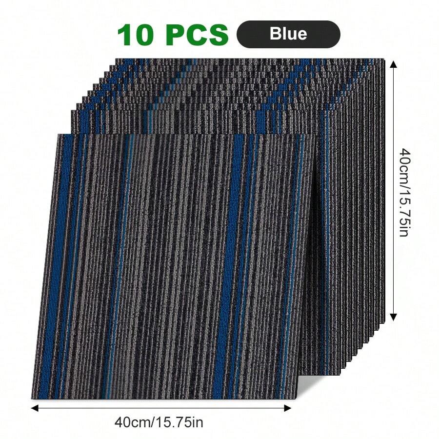10pcs Interlocking Carpet Tiles, Extra Large & Thick, 15.75x15.75 Inches, Home Flooring, Suitable For Living Room, Dorm, Bedroom, Sofa And Office Areas, Bedside Mat And Interlocking Carpet, Cozy And Comfortable