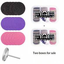 DeDryDS Sanding Paper Discs With Metal Nail Drill Bit Foot Sandpaper Discs 25mm Foot File Sandpaper Discs #80#150#240 Grits For Manicure Pedicure - Multicolor - View 9