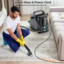 HHD Smart Fabric Cleaner | Cold & Hot Dual Mode Switching | Sofa, Carpet, Mattress Stain Removal | Essential For Pet Households - Green - View 4
